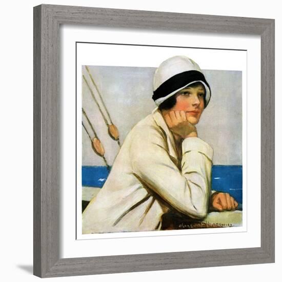 "Daydreams at Sea,"March 20, 1926-Clarence F. Underwood-Framed Giclee Print