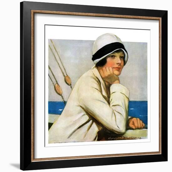 "Daydreams at Sea,"March 20, 1926-Clarence F. Underwood-Framed Giclee Print