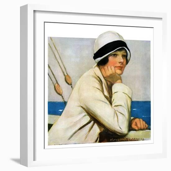 "Daydreams at Sea,"March 20, 1926-Clarence F. Underwood-Framed Giclee Print