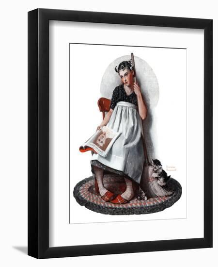 "Daydreams" "Cinderella", November 4,1922-Norman Rockwell-Framed Giclee Print