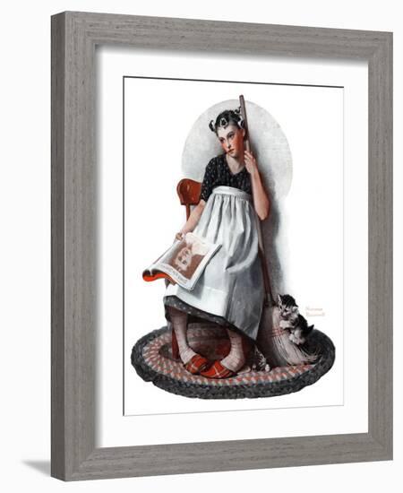 "Daydreams" "Cinderella", November 4,1922-Norman Rockwell-Framed Giclee Print