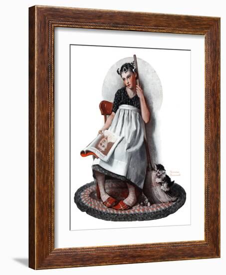 "Daydreams" "Cinderella", November 4,1922-Norman Rockwell-Framed Giclee Print