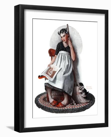 "Daydreams" "Cinderella", November 4,1922-Norman Rockwell-Framed Giclee Print