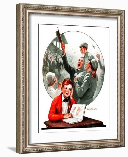 "Daydreams of Baseball,"May 9, 1925-Robert Robinson-Framed Giclee Print