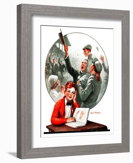 "Daydreams of Baseball,"May 9, 1925-Robert Robinson-Framed Giclee Print