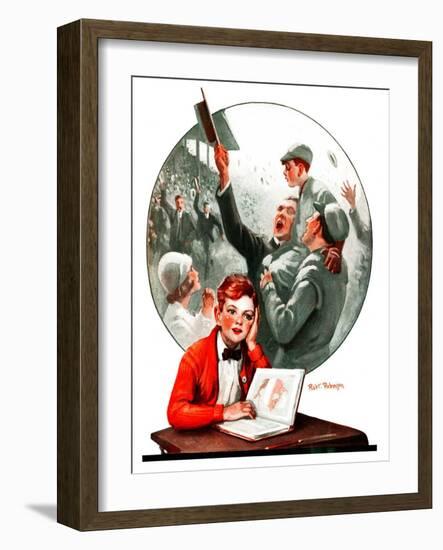 "Daydreams of Baseball,"May 9, 1925-Robert Robinson-Framed Giclee Print