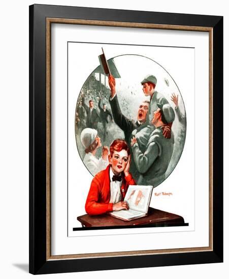 "Daydreams of Baseball,"May 9, 1925-Robert Robinson-Framed Giclee Print