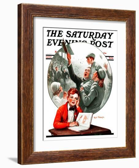 "Daydreams of Baseball," Saturday Evening Post Cover, May 9, 1925-Robert Robinson-Framed Giclee Print