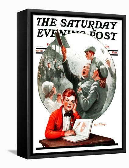"Daydreams of Baseball," Saturday Evening Post Cover, May 9, 1925-Robert Robinson-Framed Premier Image Canvas