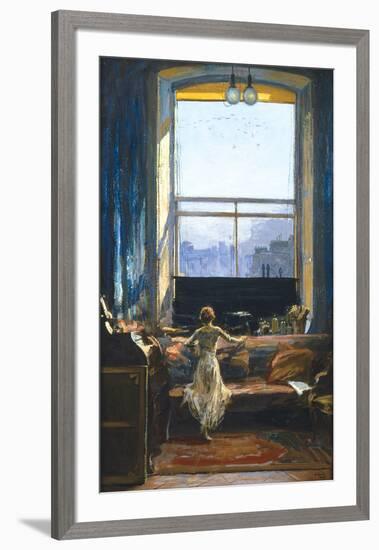 Daylight Raid from My Studio Window-Sir John Lavery-Framed Premium Giclee Print