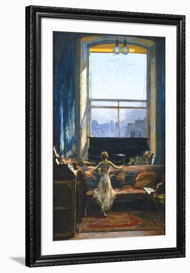 Daylight Raid from My Studio Window-Sir John Lavery-Framed Premium Giclee Print