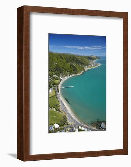 Days Bay, Eastbourne and Wellington Harbour, Wellington, New Zealand-David Wall-Framed Photographic Print