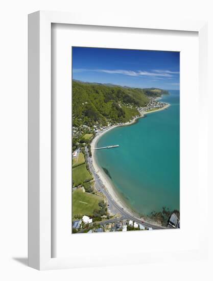 Days Bay, Eastbourne and Wellington Harbour, Wellington, New Zealand-David Wall-Framed Photographic Print