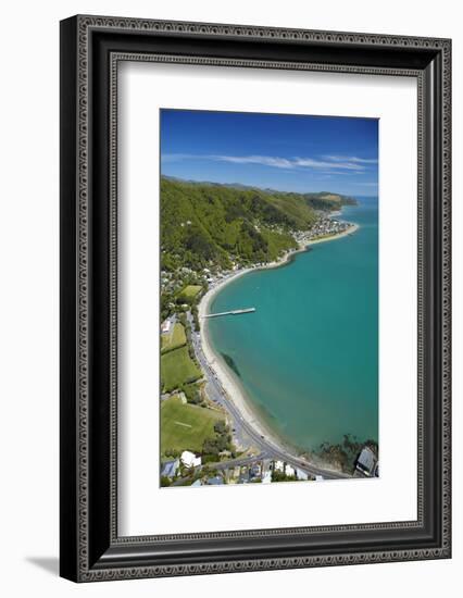 Days Bay, Eastbourne and Wellington Harbour, Wellington, New Zealand-David Wall-Framed Photographic Print