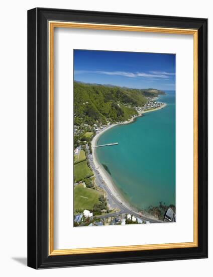 Days Bay, Eastbourne and Wellington Harbour, Wellington, New Zealand-David Wall-Framed Photographic Print