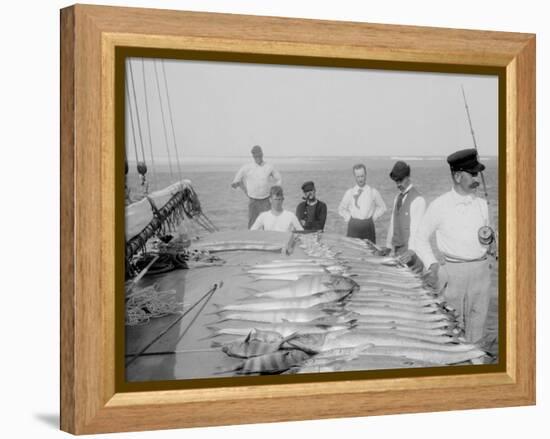 Days Fishing, Palm Beach, Fla.-null-Framed Stretched Canvas