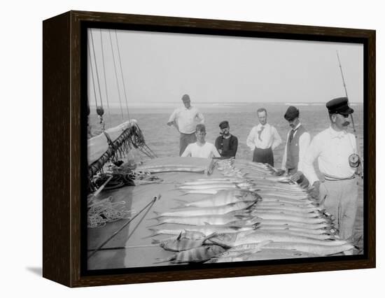 Days Fishing, Palm Beach, Fla.-null-Framed Stretched Canvas