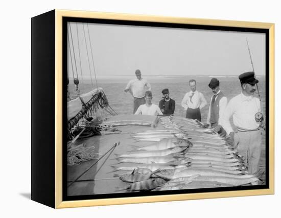 Days Fishing, Palm Beach, Fla.-null-Framed Stretched Canvas