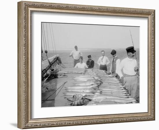 Days Fishing, Palm Beach, Fla.-null-Framed Photo