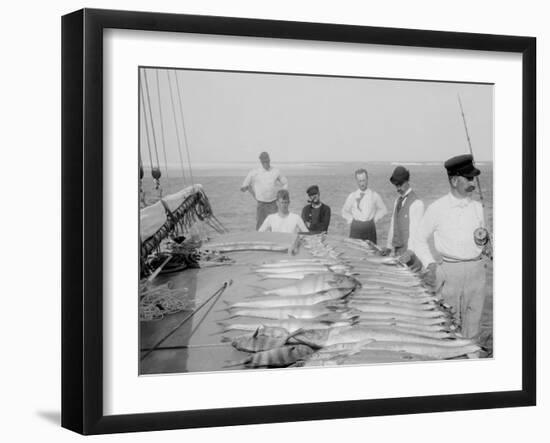 Days Fishing, Palm Beach, Fla.-null-Framed Photo