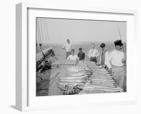 Days Fishing, Palm Beach, Fla.-null-Framed Photo