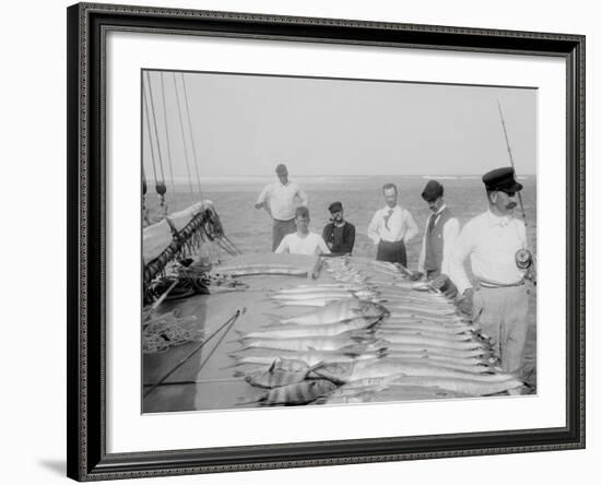 Days Fishing, Palm Beach, Fla.-null-Framed Photo