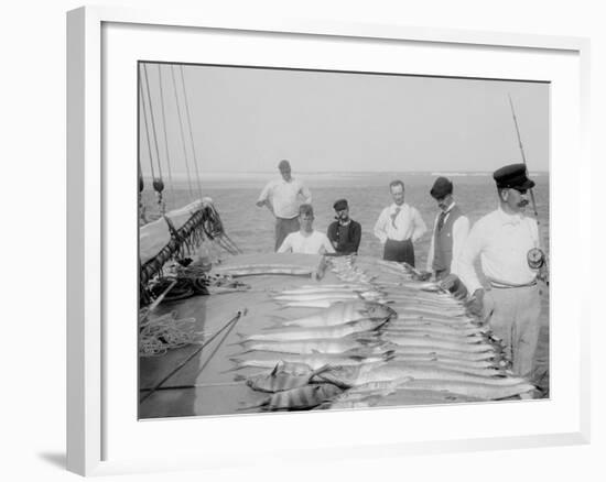 Days Fishing, Palm Beach, Fla.-null-Framed Photo