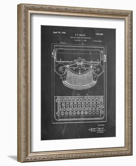 Dayton Portable Typewriter Patent-Cole Borders-Framed Art Print