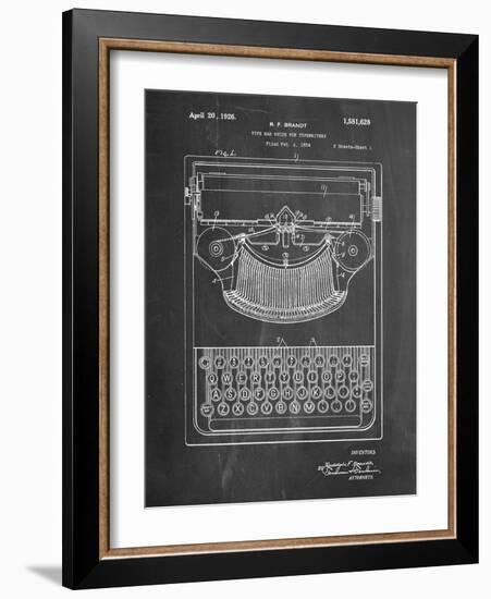 Dayton Portable Typewriter Patent-Cole Borders-Framed Art Print