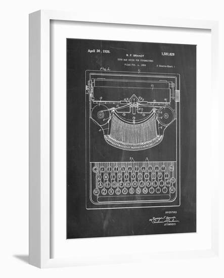 Dayton Portable Typewriter Patent-Cole Borders-Framed Art Print