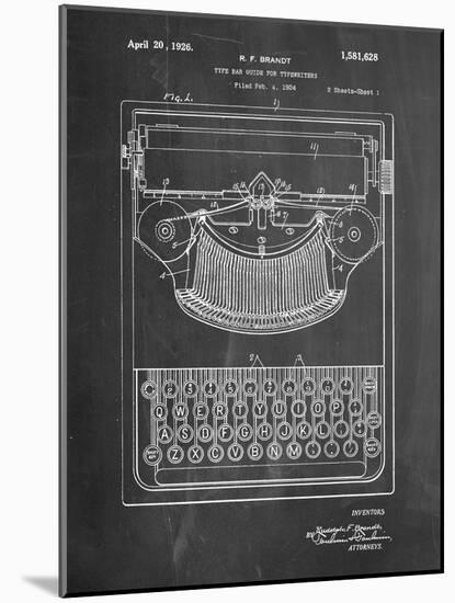 Dayton Portable Typewriter Patent-Cole Borders-Mounted Art Print