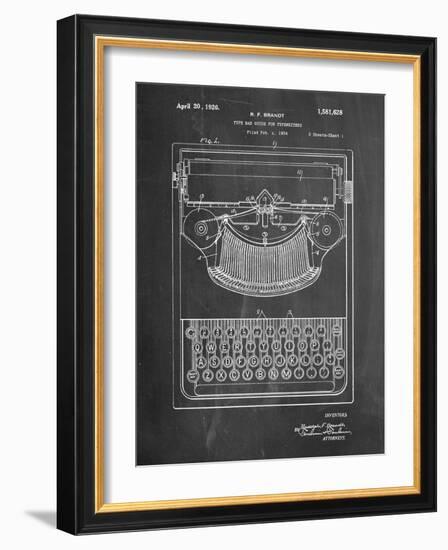 Dayton Portable Typewriter Patent-Cole Borders-Framed Art Print