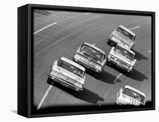 Daytona 500 in Progress-Michael Rougier-Framed Premier Image Canvas