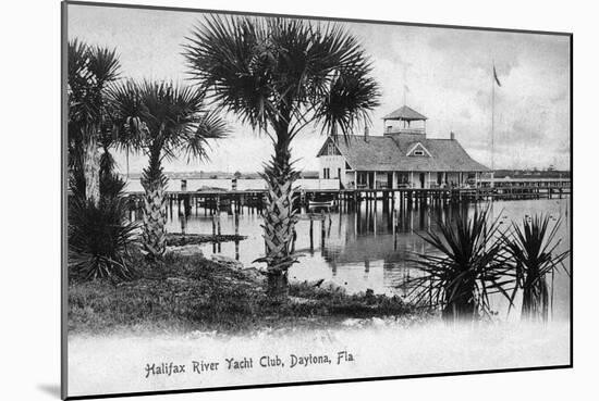 Daytona Beach, Florida - Halifax River Yacht Club Scene-Lantern Press-Mounted Art Print