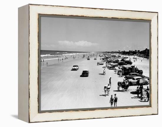 Daytona Beach Is 23-Mile-Long and 600 Feet Wide-null-Framed Stretched Canvas