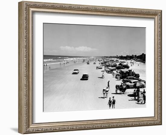 Daytona Beach Is 23-Mile-Long and 600 Feet Wide-null-Framed Photo