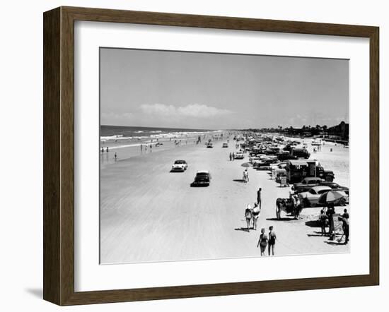 Daytona Beach Is 23-Mile-Long and 600 Feet Wide-null-Framed Photo