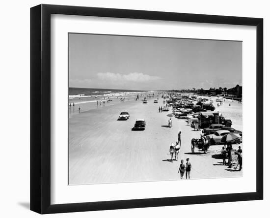 Daytona Beach Is 23-Mile-Long and 600 Feet Wide-null-Framed Photo