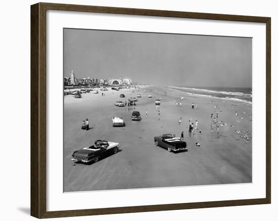 Daytona Beach Is 23-Mile-Long and 600 Feet Wide-null-Framed Photo