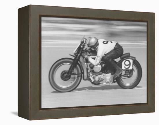 Daytona Beach Motorcycle Races-Joe Scherschel-Framed Premier Image Canvas