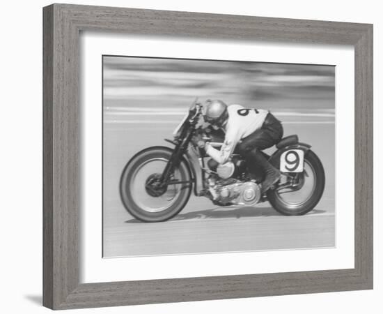 Daytona Beach Motorcycle Races-Joe Scherschel-Framed Photographic Print