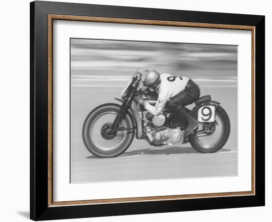 Daytona Beach Motorcycle Races-Joe Scherschel-Framed Photographic Print