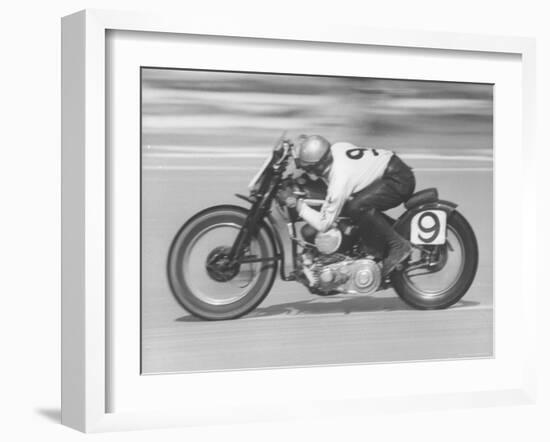 Daytona Beach Motorcycle Races-Joe Scherschel-Framed Photographic Print