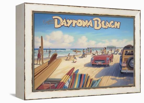 Daytona Beach-Kerne Erickson-Framed Stretched Canvas