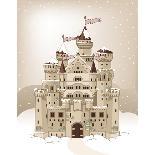 Magic Fairy Tale Winter Princess Castle. Raster Version.-Dazdraperma-Framed Premier Image Canvas