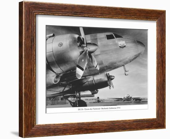 DC-3, Union Air Terminal, Burbank, California 1935-null-Framed Art Print