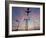 Dc9 Aircraft Approaching over Runway Landing Light Gantries at Sunset, London, England, United King-Charles Bowman-Framed Photographic Print