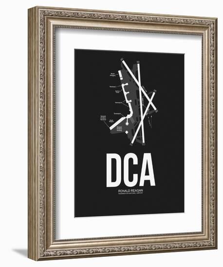 DCA Washington Airport Black-NaxArt-Framed Art Print