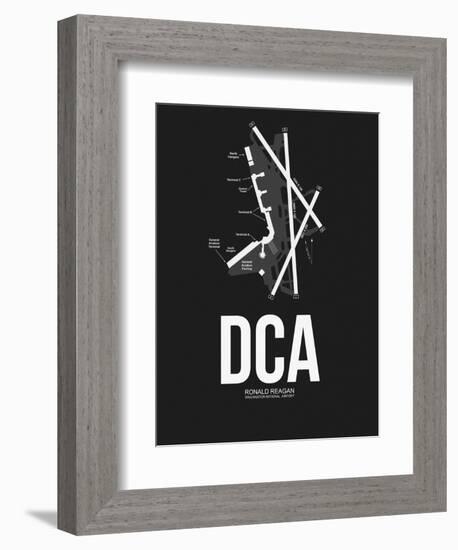 DCA Washington Airport Black-NaxArt-Framed Art Print