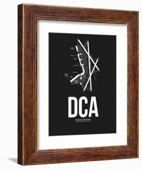 DCA Washington Airport Black-NaxArt-Framed Art Print